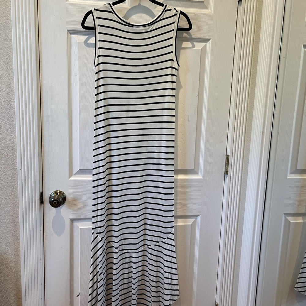 Anthropologie Amour Vert Striped High-Low Dress - Picture 5 of 9
